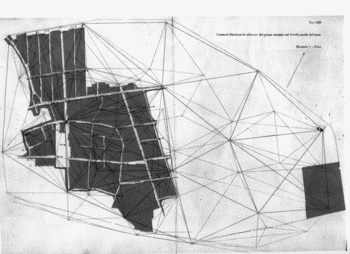 Giacomo Tascone. Iconografia degli Scavi 1872. First plan of Pompeii with information on the site’s triangulation (Deutsche Archäologisches Institut Rom).