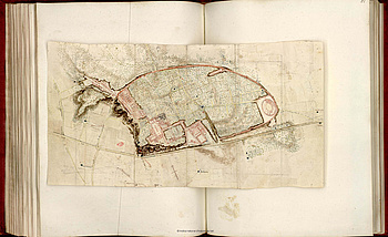 William Gell, City of Pompeii to the year 1817. Water-coloured ink drawing. (Institut National de l’Histoire de l’Art, Paris)