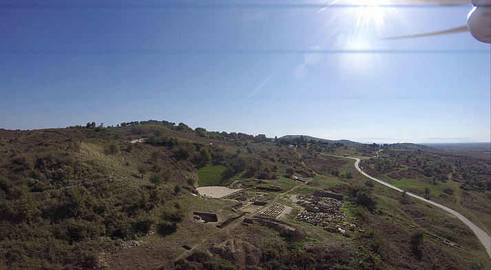 Das Theater von Apollonia während der Ausgrabungen 2014 (Foto Negollari).